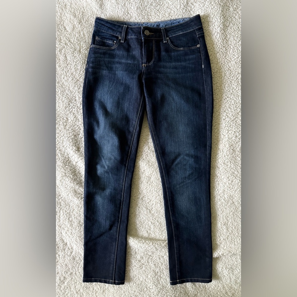 Paige Women’s Jeans Low Rise Straight Leg Dark Blue size 28/27